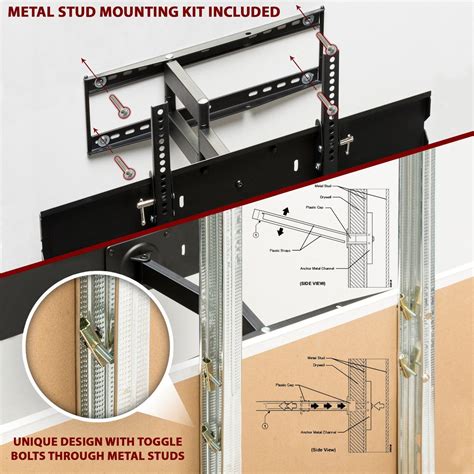 wall mount tv steel studs